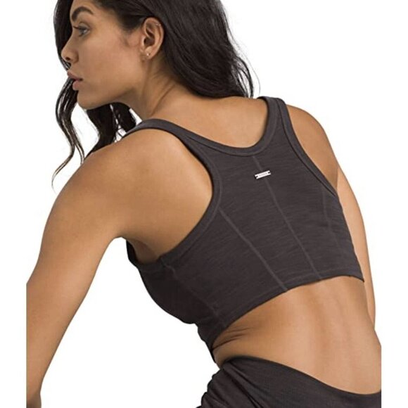 PRANA Becksa Bralette - NWT Dark Gray Size Medium Built In Bra Yoga Workout 1C - Picture 2 of 6